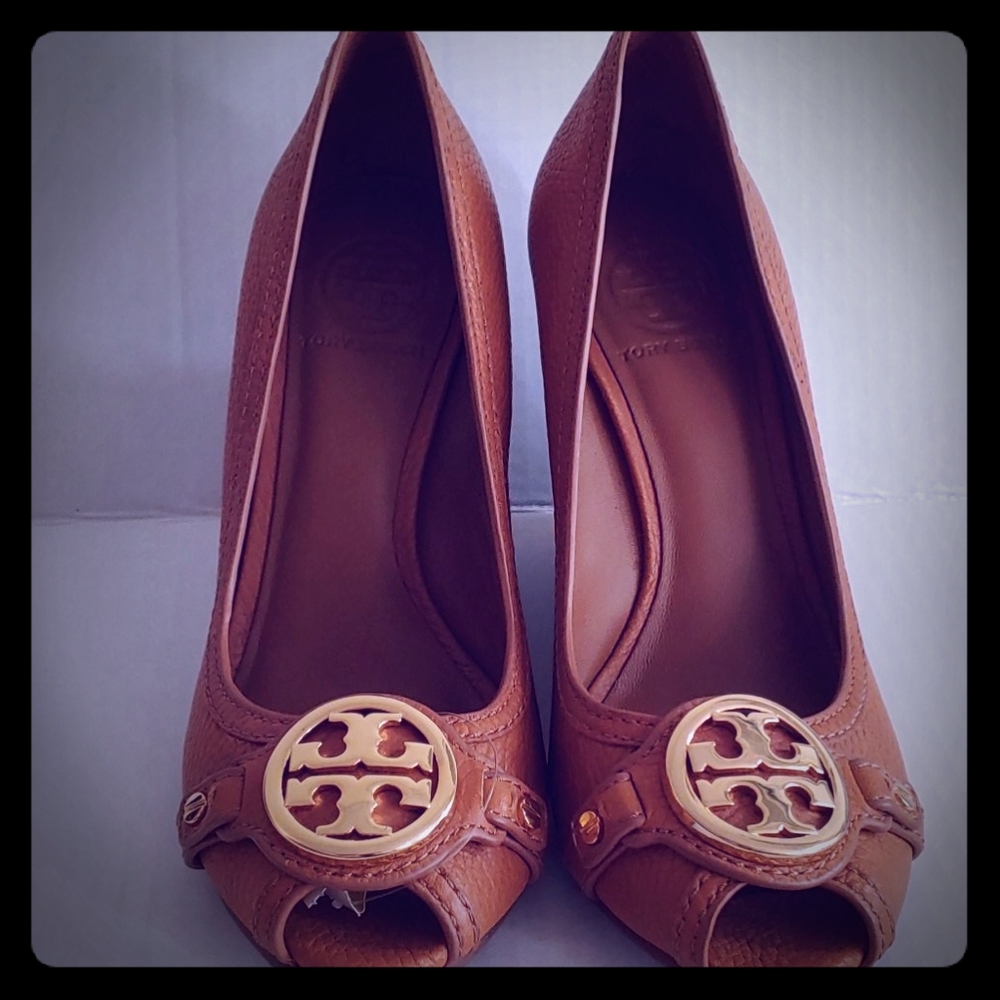 Tory Burch leather wedges